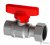 Кран шаровой FAR 1/2", ВР-накидная гайка EPDM, красн. бабочка, хром Кран шаровой FAR 1/2", ВР-накидная гайка EPDM, красн. бабочка, хром